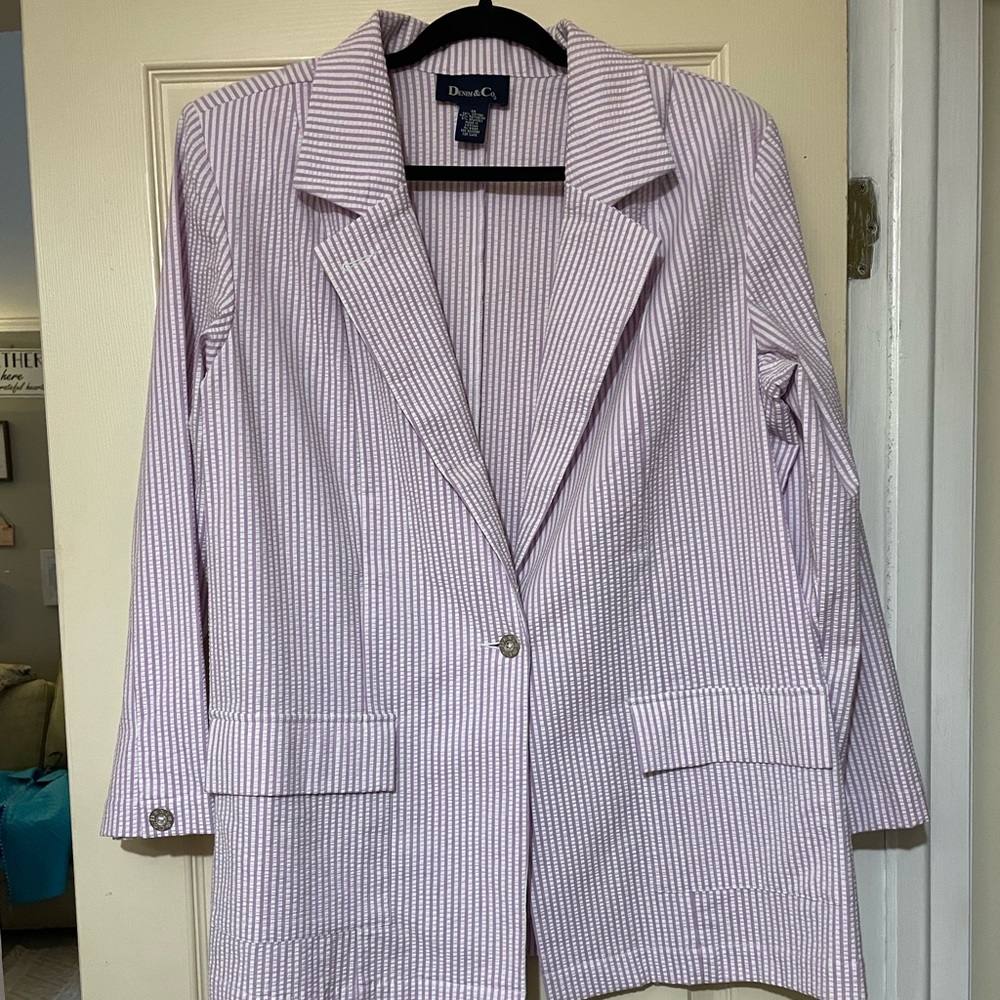 Denim & Co ladies lavender jacket
